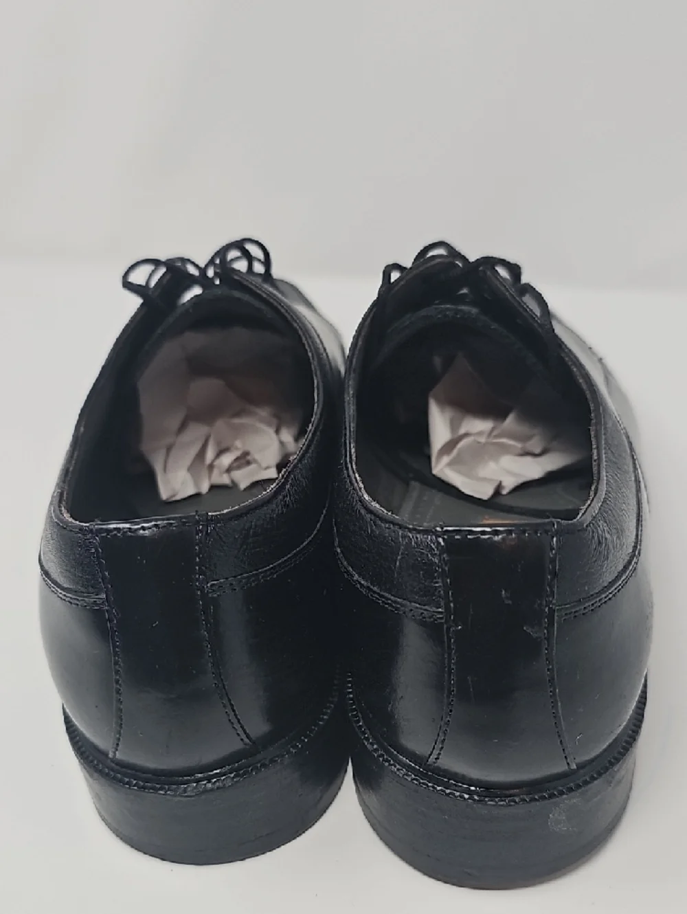 Classic Men's Black Leather Lace-Up Dress Shoes Size 12D
